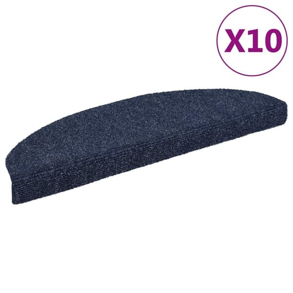 vidaXL Selvklebende trappematter 10 stk blå 65x21x4 cm nålestempel