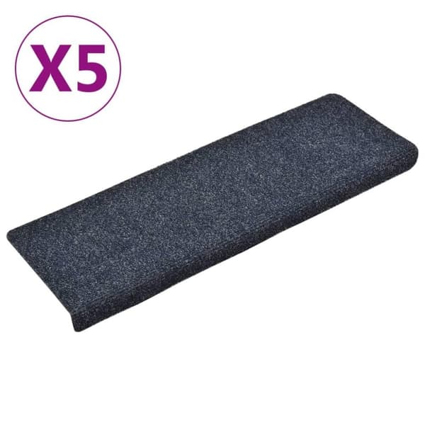 vidaXL Trappstegsmattor 5 st nålad 65x21x4 cm antracit