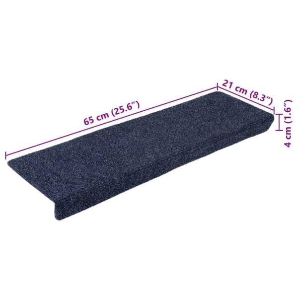vidaXL Trappstegsmattor 5 st nålad 65x21x4 cm antracit