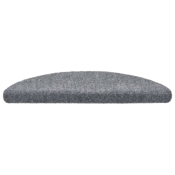 vidaXL selvklæbende trappemåtter 10 stk. 56x17x3 cm tuftet lysegrå