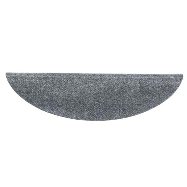 vidaXL selvklæbende trappemåtter 10 stk. 56x17x3 cm tuftet lysegrå