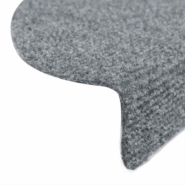 vidaXL selvklæbende trappemåtter 10 stk. 56x17x3 cm tuftet lysegrå