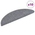 Miniatyrbillede 1 af 9: vidaXL selvklæbende trappemåtter 10 stk. 56x17x3 cm tuftet lysegrå