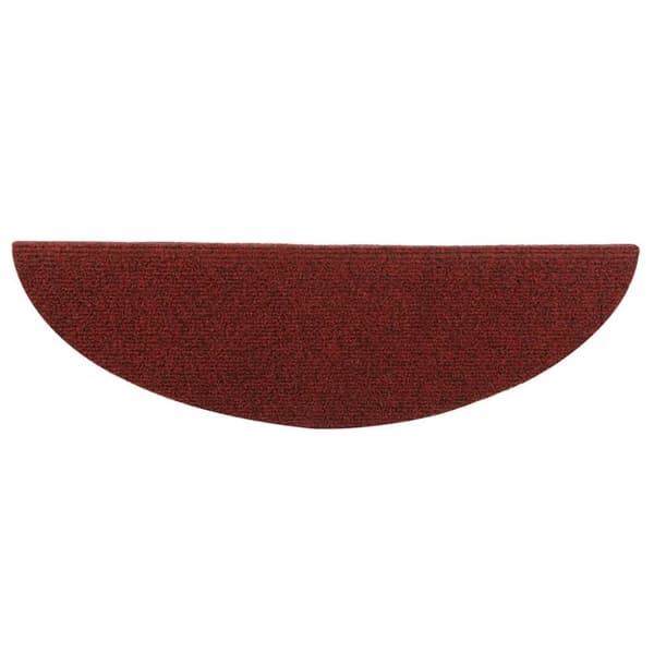 vidaXL Trappstegsmattor självhäftande 5 st röd 56x17x3 cm brodyr