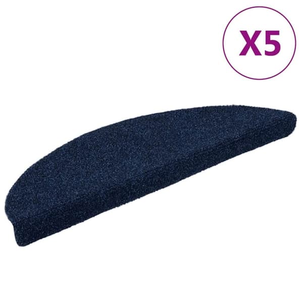 vidaXL Selvklebende trappematter 5 stk marineblå 56x17x3cm nålestempel