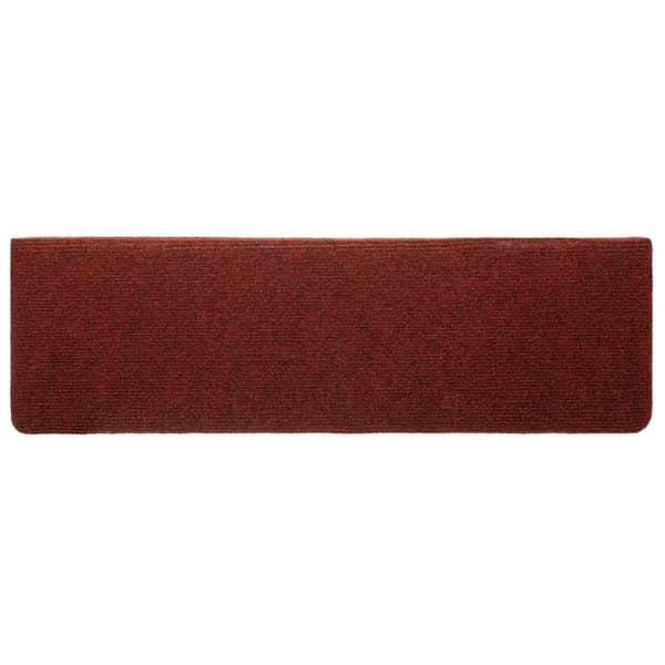 vidaXL Selvklebende trappematter 10 stk vinrød 65x21x4 cm nålestempel