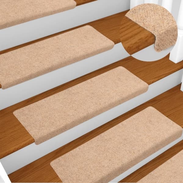 vidaXL Trappstegsmattor 10 st brun 65x21x4 cm brodyr