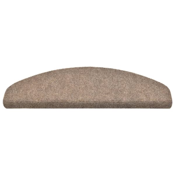 vidaXL Trappstegsmattor självhäftande 10 st gräddvit 65x21x4 cm brodyr