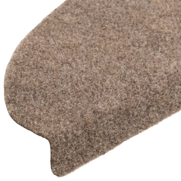 vidaXL Trappstegsmattor självhäftande 10 st gräddvit 65x21x4 cm brodyr