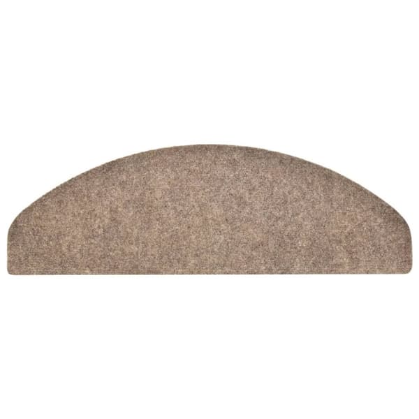 vidaXL selvklæbende trappemåtter 5 stk. 65x21x4 cm tuftet cremefarvet