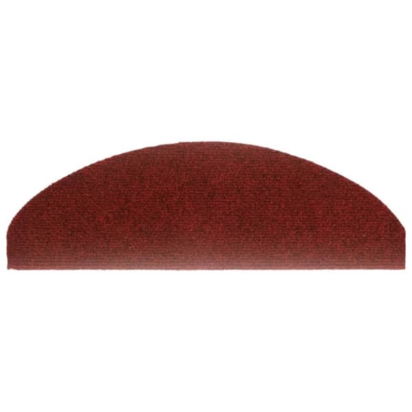 vidaXL selvklæbende trappemåtter 10 stk. 65x21x4 cm tuftet rød