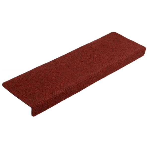 vidaXL trappemåtter 5 stk. 65x21x4 cm tuftet bordeauxfarvet