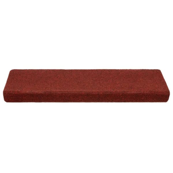 vidaXL trappemåtter 5 stk. 65x21x4 cm tuftet bordeauxfarvet