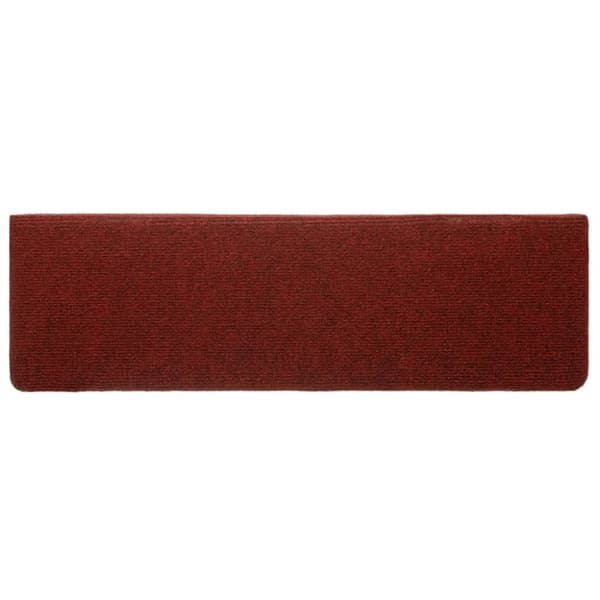 vidaXL trappemåtter 5 stk. 65x21x4 cm tuftet bordeauxfarvet