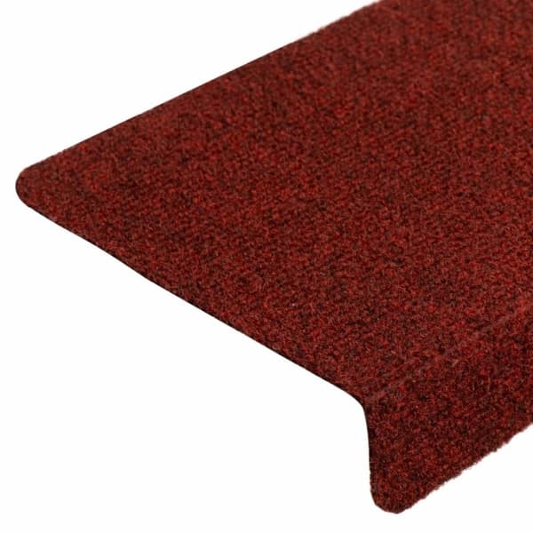 vidaXL trappemåtter 5 stk. 65x21x4 cm tuftet bordeauxfarvet