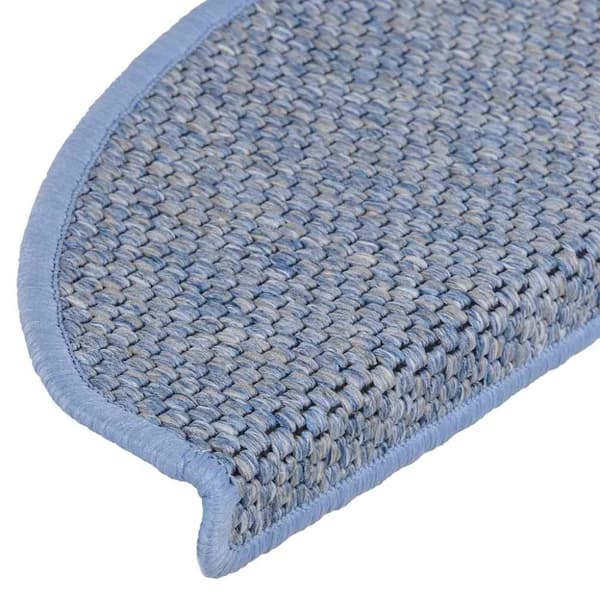 vidaXL selvklæbende trappemåtter 15 stk. 65x21x4 cm sisal-look blå