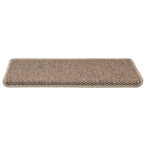vidaXL Trappstegsmattor självhäftande sisal 15 st 65x21x4 cm sand