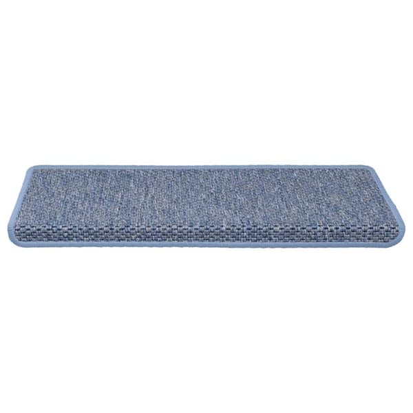 vidaXL Selvklebende trappematter sisal-utseende 15 stk 65x21x4 cm blå