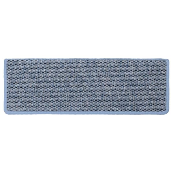 vidaXL Selvklebende trappematter sisal-utseende 15 stk 65x21x4 cm blå
