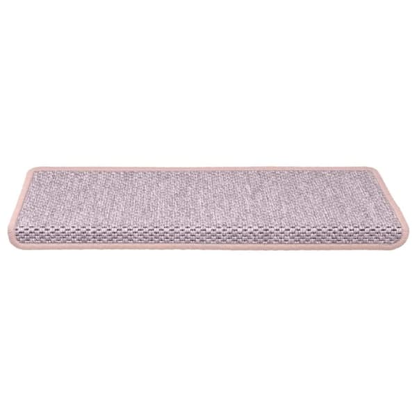 vidaXL Trappstegsmattor självhäftande sisal 15 st 65x21x4 cm röd
