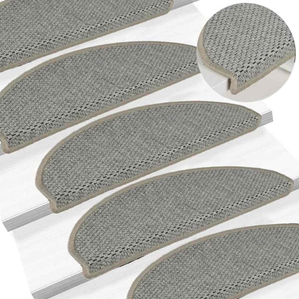 vidaXL Selvklebende trappematter sisal 15 stk 65x21x4 cm lysegrønn