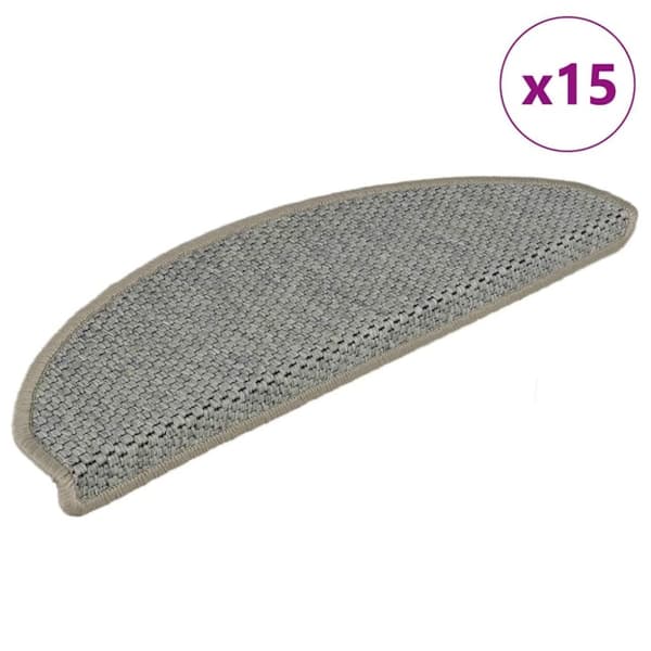 vidaXL Selvklebende trappematter sisal 15 stk 65x21x4 cm lysegrønn