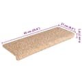 Miniatyrbild 10 av 10: vidaXL Trappstegsmattor 15 st 65x21x4 cm guld