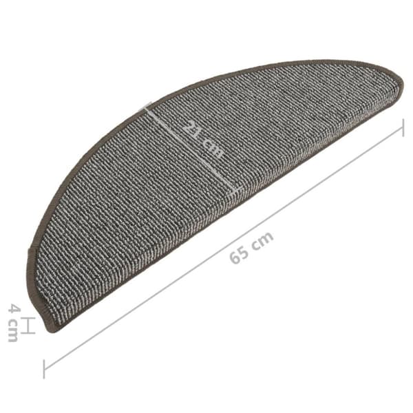 vidaXL Trappetrinnstepper 15 stk grå 65x21x4 cm