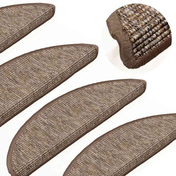 vidaXL selvklæbende trappemåtter 15 stk. 56x17x3 cm lys beige