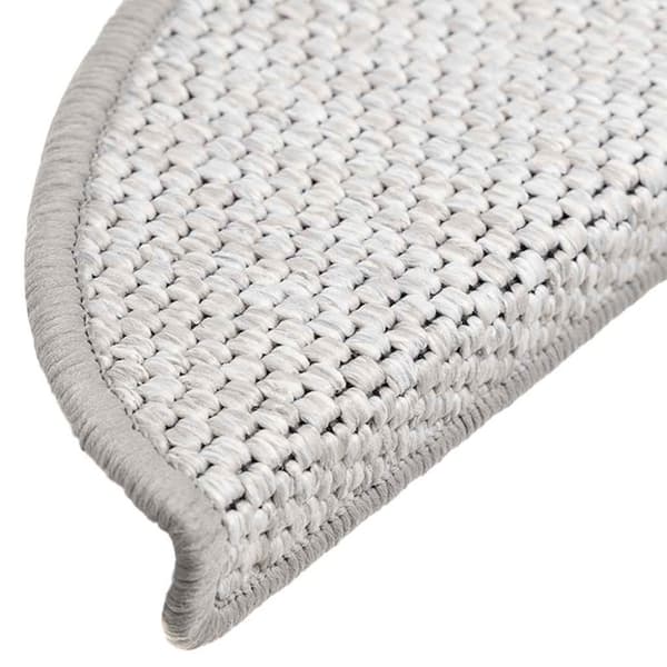 vidaXL Selvklebende trappematter sisal 15 stk 56x17x3 cm platina