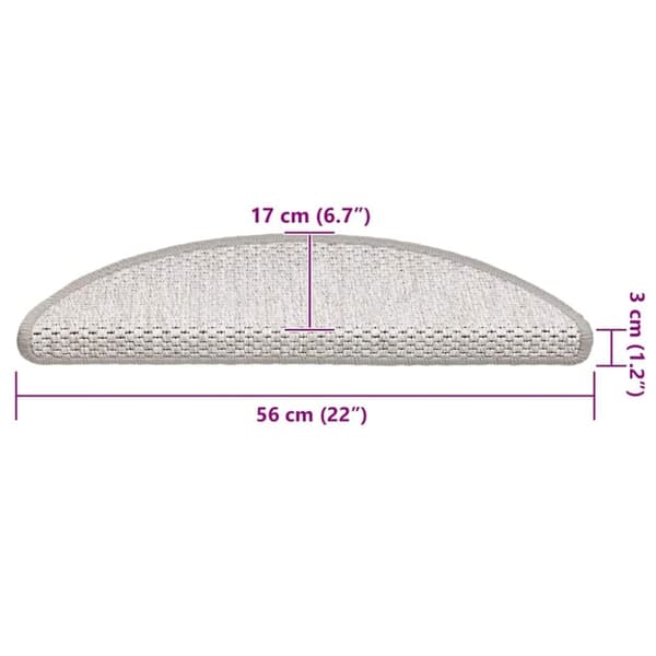 vidaXL Itsekiinnittyvät porrasmatot sisaltyyli 15 x 56x17x3 cm platina