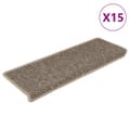 Miniatyrbilde 1 av 8: vidaXL Selvklebende trappematter sisal 15 stk 65x21x4 cm mørk beige