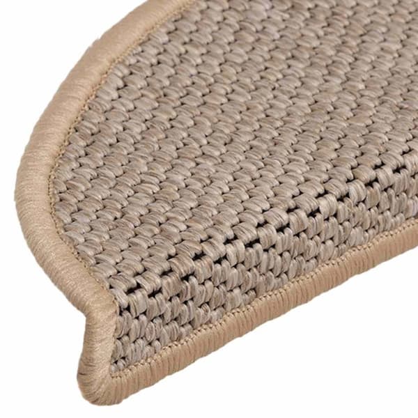 vidaXL Selvklebende trappematter sisal 15 stk 56x17x3 cm lys beige