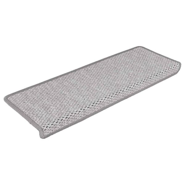 vidaXL Selvklebende trappematter sisal 15 stk 65x21x4 cm platina