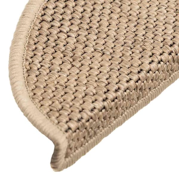 vidaXL Trappstegsmattor självhäftande sisallook 15 st 56x17x3 cm sand