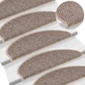 Miniatyrbilde 5 av 8: vidaXL Selvklebende trappematter sisal 15 stk 65x21x4 cm mørk beige