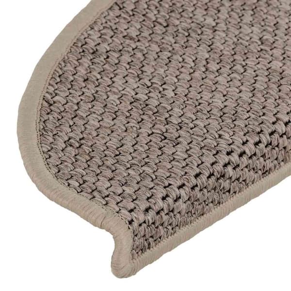 vidaXL Selvklebende trappematter sisal 15 stk 65x21x4 cm mørk beige