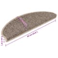 Miniatyrbilde 7 av 8: vidaXL Selvklebende trappematter sisal 15 stk 65x21x4 cm mørk beige