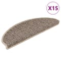 Miniatyrbilde 1 av 8: vidaXL Selvklebende trappematter sisal 15 stk 65x21x4 cm mørk beige