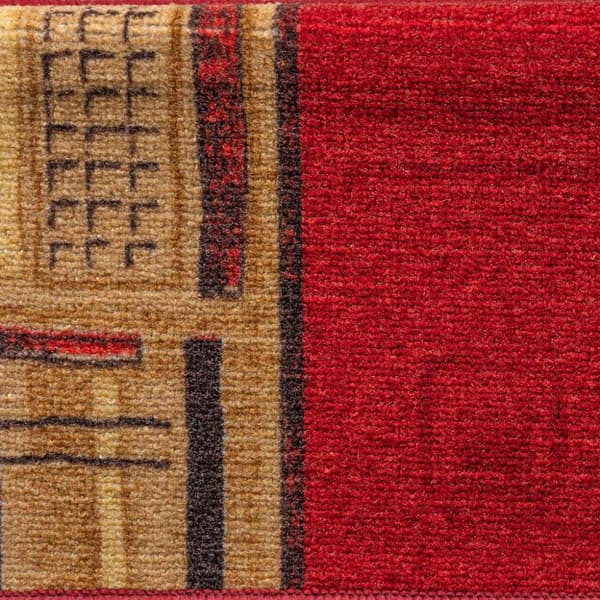 vidaXL Trappstegsmattor självhäftande 15 st 65x21x4 cm röd
