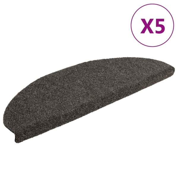 vidaXL Selvklebende trappematter 5 stk antrasitt 65x21x4cm nålestempel