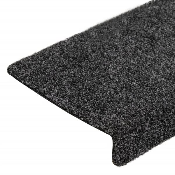 vidaXL Porrasmatot 10 kpl harmaa 65x21x4 cm neulahuopa