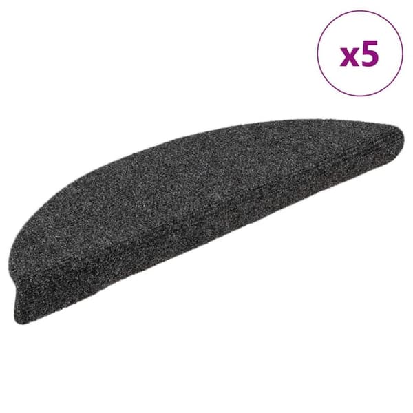 vidaXL selvklæbende trappemåtter 5 stk. 56x17x3 cm tuftet antracitgrå