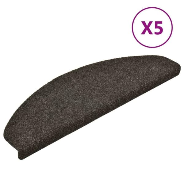 vidaXL selvklæbende trappemåtter 5 stk. 65x21x4 cm tuftet antracitgrå