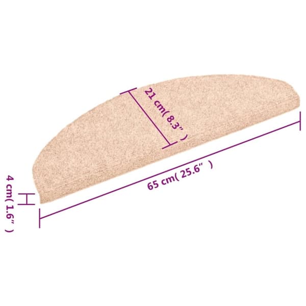 vidaXL Trappstegsmattor självhäftande 5 st brun 65x21x4 cm brodyr
