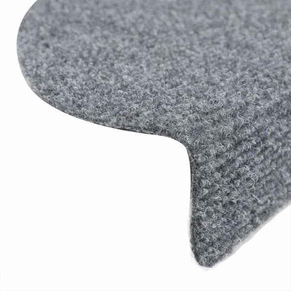 vidaXL Selvklebende trappematter 5 stk lysegrå 56x17x3 cm nålestempel
