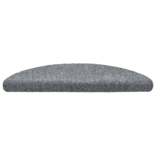 vidaXL selvklæbende trappemåtter 5 stk. 56x17x3 cm tuftet lysegrå