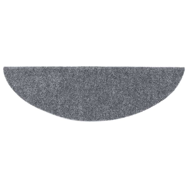 vidaXL selvklæbende trappemåtter 5 stk. 56x17x3 cm tuftet lysegrå