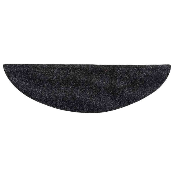 vidaXL selvklæbende trappemåtter 10 stk. 56x17x3 cm tuftet sort