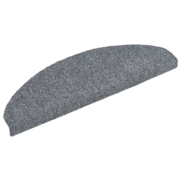 vidaXL selvklæbende trappemåtter 5 stk. 65x21x4 cm tuftet lysegrå